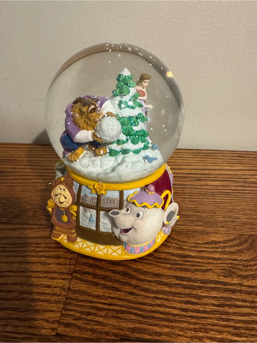 Disney Beauty & The Beast Snow Globe - Vintage